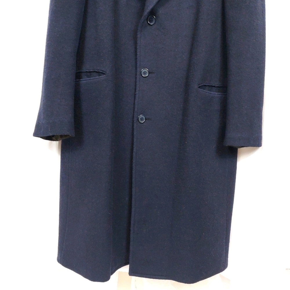 VINTAGE CASHMERE AND WOOL LONG TRENCH COAT SZ 44 - Picture 3 of 15